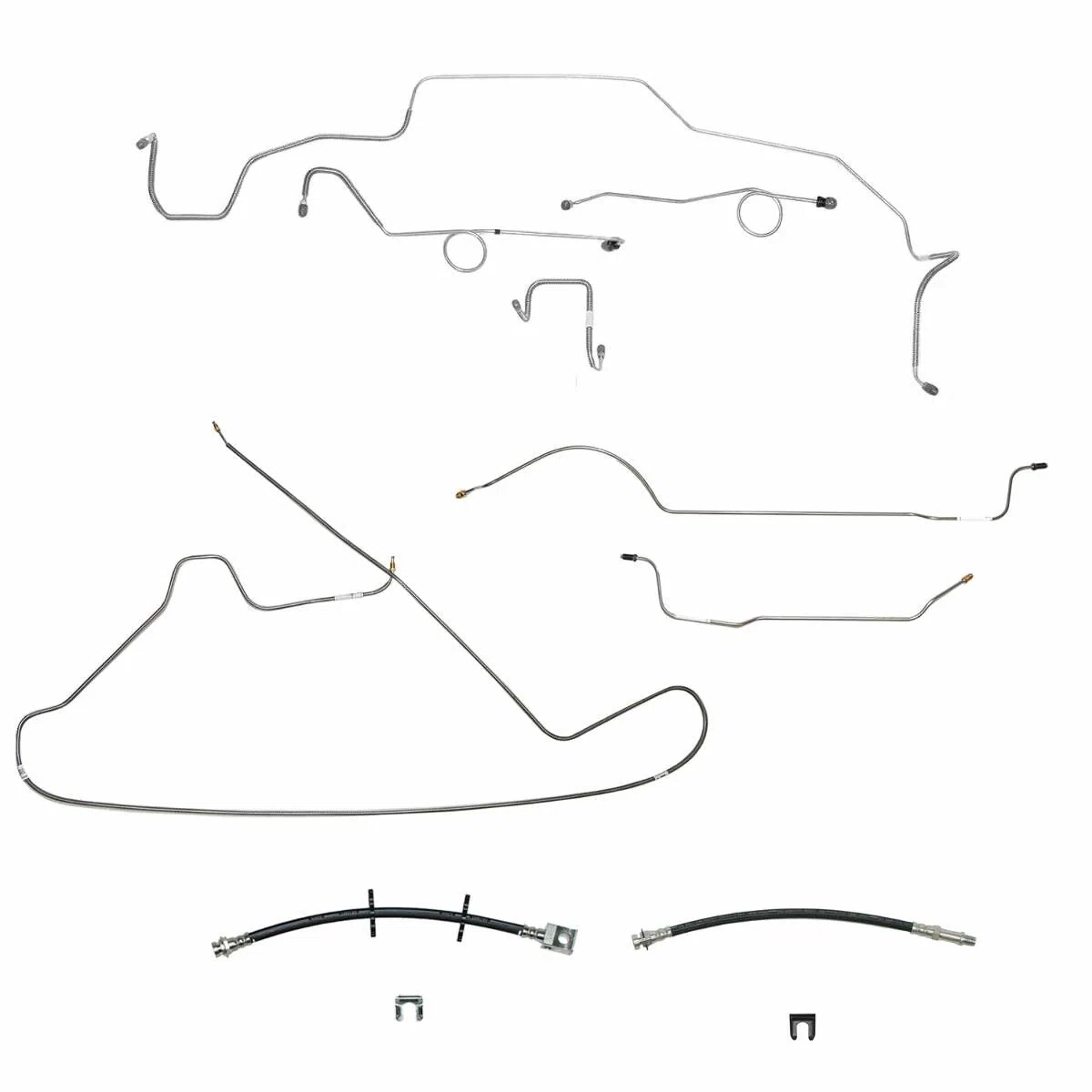 Complete Brake Line & Hose Kit For 68-69 Dodge Charger Mopar B-Body - BLH115SS